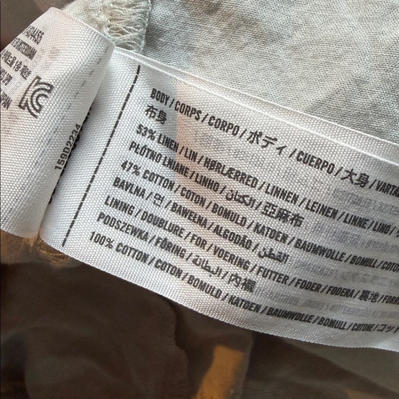 Abercrombie & Fitch Women’s Green Strapless Linen-Blended Midi Dress cotton - Picture 3 of 11